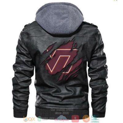 Virginia Tech Hokies NCAA Black Leather Jacket LJ2834