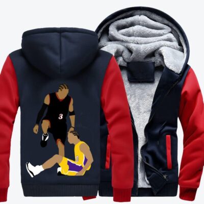 Allen Iverson Stepover Basketball Fleece Zip Hoodie Jacket 1