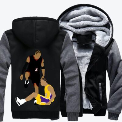 Allen Iverson Stepover Basketball Fleece Zip Hoodie Jacket 2