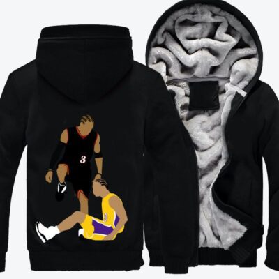 Allen Iverson Stepover Basketball Fleece Zip Hoodie Jacket 3