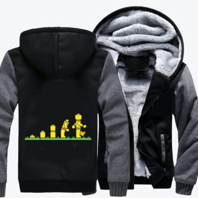 Building Block Evolution Lego Fleece Zip Hoodie Jacket 2