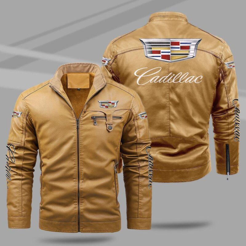 Cadillac Fleece Leather Jacket TFLJ001 1