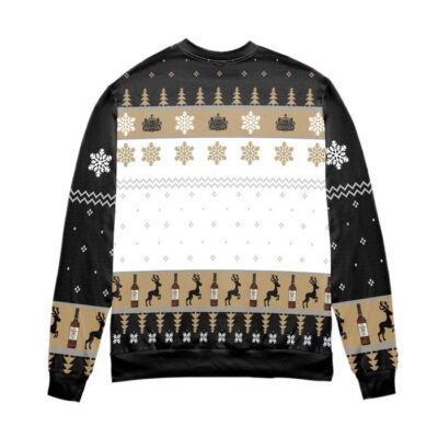 Canadian Club Whisky Snowflake Pattern Ugly Christmas Sweater Black 1