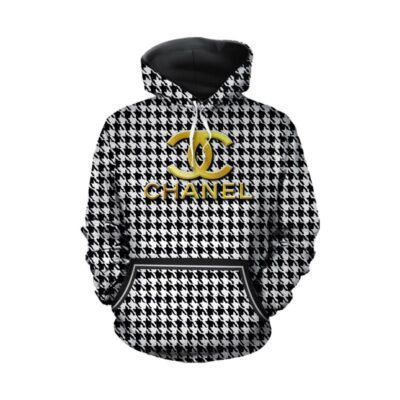 Chanel Black White Unisex Hoodie For Men Women Luxury Pullover NH087