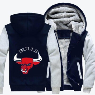 Chicago Bulls Basketball Fleece Zip Hoodie Jacket