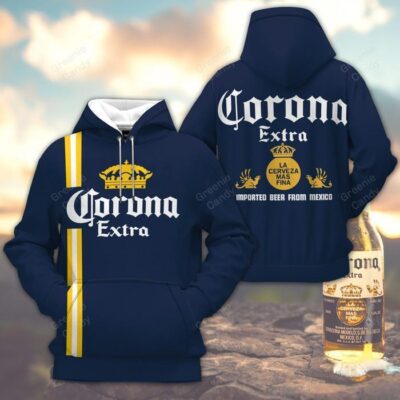 Corona Extra Unisex 3D Hoodie - Navy TSH2060