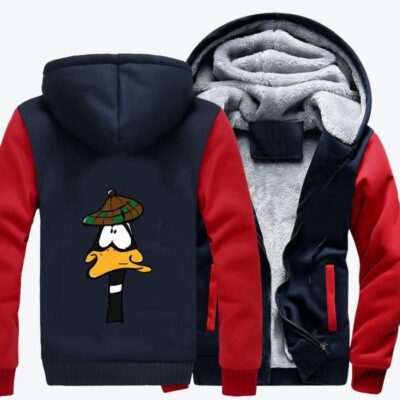 Daffy Duck Goes Golfing Looney Tunes Fleece Zip Hoodie Jacket 1