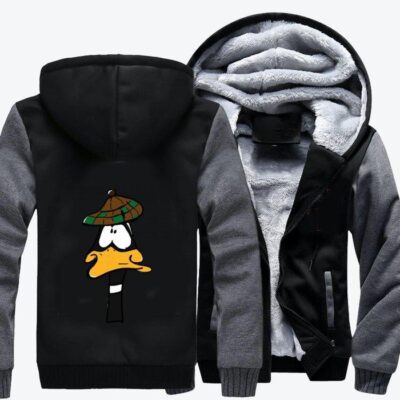 Daffy Duck Goes Golfing Looney Tunes Fleece Zip Hoodie Jacket 2