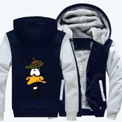 Daffy Duck Goes Golfing Looney Tunes Fleece Zip Hoodie Jacket