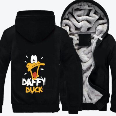 Daffy Duck Looney Tunes Fleece Zip Hoodie Jacket 3