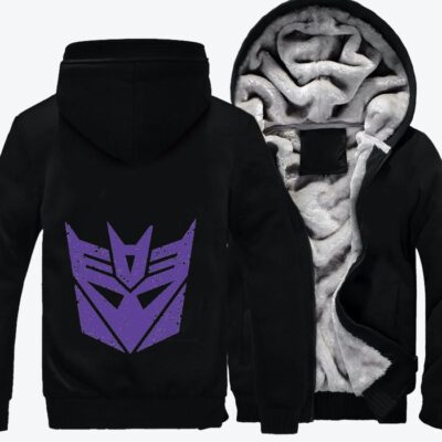 Decepticons Transformers Fleece Zip Hoodie Jacket 3