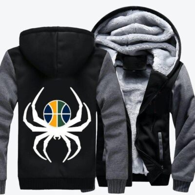 Donovan Spida Mitchell Basketball Fleece Zip Hoodie Jacket 2