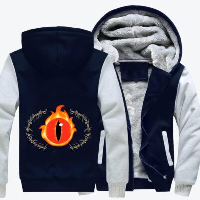 Eye Of Sauron Lord Of The Rings Fleece Zip Hoodie Jacket