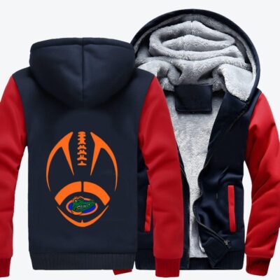 Florida Gators Football Football Fleece Zip Hoodie Jacket 1