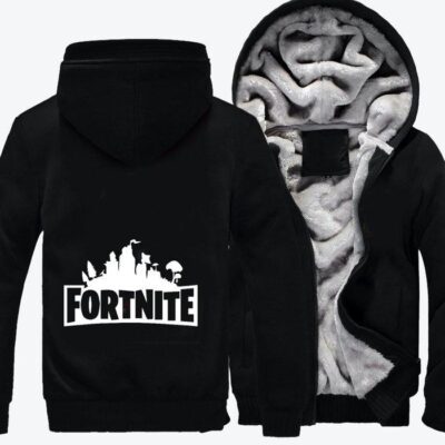 Fortnite Art Title Fortnite Fleece Zip Hoodie Jacket 3