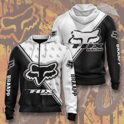 Fox MotoGP Racing Braapp 3D Unisex Hoodie - Black White TSH317