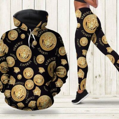 Gianni Versace Hoodie Legging Set Luxury For Women