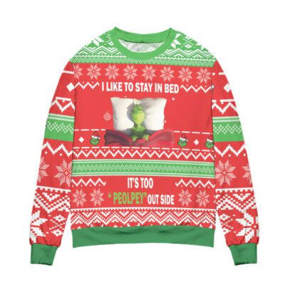 Grinch Disney It's Too Peopley Outside Ugly Christmas Sweater 1 Grinch Disney Its Too Peopley Outside Ugly Christmas Sweater 1