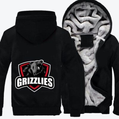 Grizzlies Bear Vancouver Grizzlies Basketball Fleece Zip Hoodie Jacket 3