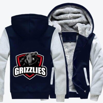 Grizzlies Bear Vancouver Grizzlies Basketball Fleece Zip Hoodie Jacket