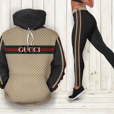 Gucci Black Hoodie Legging Set Luxury For Women