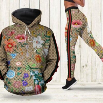 Gucci Flower Hoodie Legging Set Luxury For Women