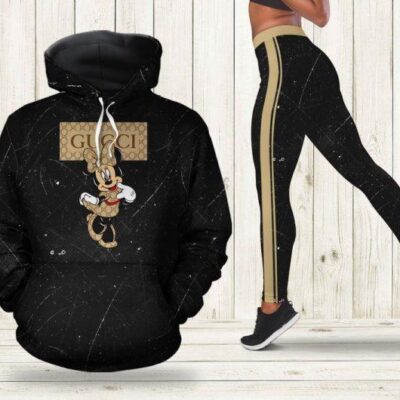 Gucci Minnie Mouse Hoodie Legging Set For Women Luxury Disney