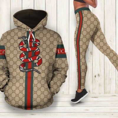 Gucci Snake Hoodie Legging Set Luxury For Women
