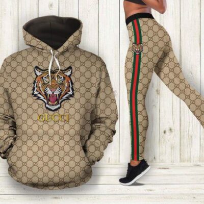 Gucci Tiger Hoodie Legging Set Luxury For Women