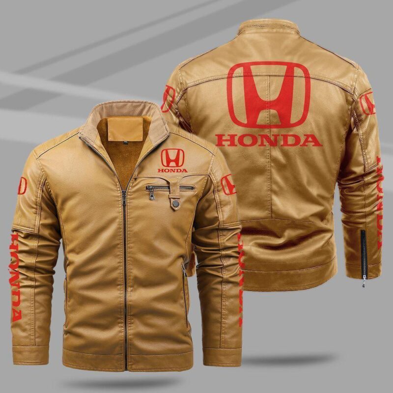 Honda Fleece Leather Jacket TFLJ013 1