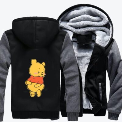 Hungry Pooh Winnie the Pooh Fleece Zip Hoodie Jacket 2