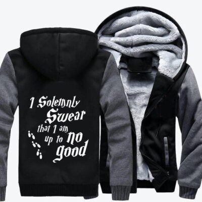 I Solemnly Swear I Am Up To No Good Harry Potter Fleece Zip Hoodie Jacket 2