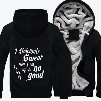 I Solemnly Swear I Am Up To No Good Harry Potter Fleece Zip Hoodie Jacket 3