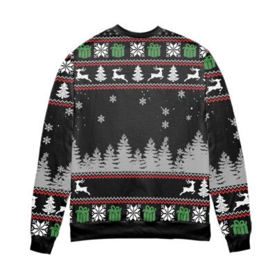 Jack And Sally The Most Wonderful Time Of The Year Ugly Christmas Sweater - Black 2 Jack And Sally The Most Wonderful Time Of The Year Ugly Christmas Sweater Black 2