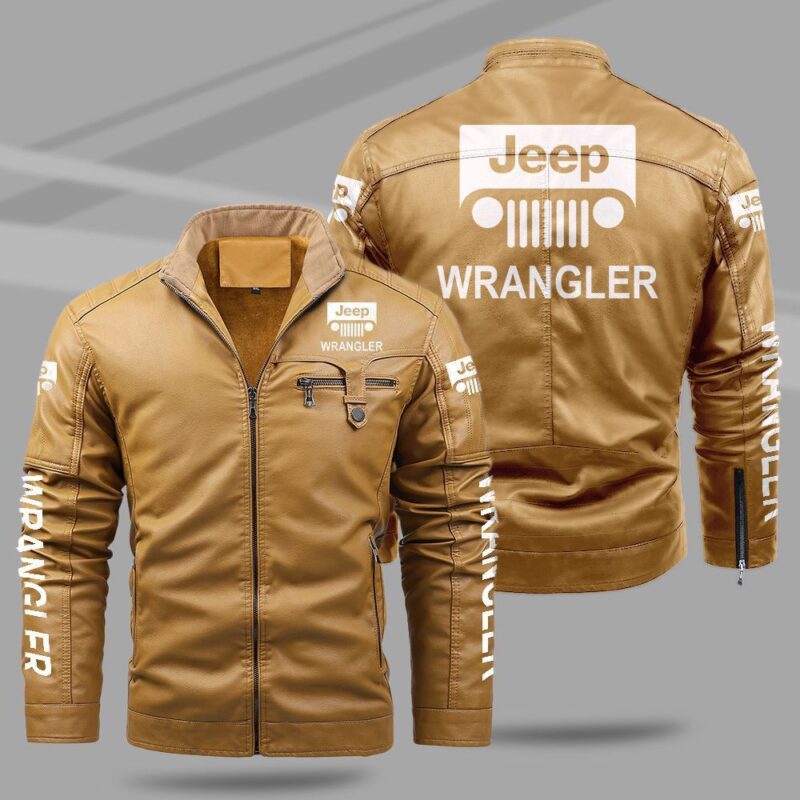 Jeep Wrangler Fleece Leather Jacket TFLJ038 1