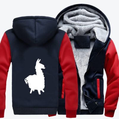 Just A Llama Fortnite Fortnite Fleece Zip Hoodie Jacket 1