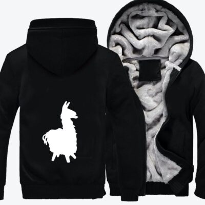 Just A Llama Fortnite Fortnite Fleece Zip Hoodie Jacket 3