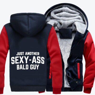 Just Another Sexy Bald Guy Fathers Day Fleece Zip Hoodie Jacket 1