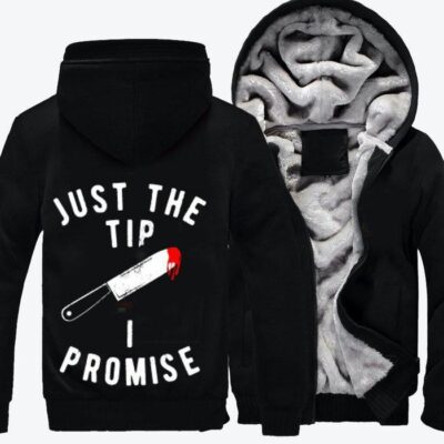 Just The Tip Halloween Fleece Zip Hoodie Jacket 3