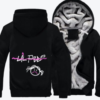 Lil Peep Hip hop Fleece Zip Hoodie Jacket 3