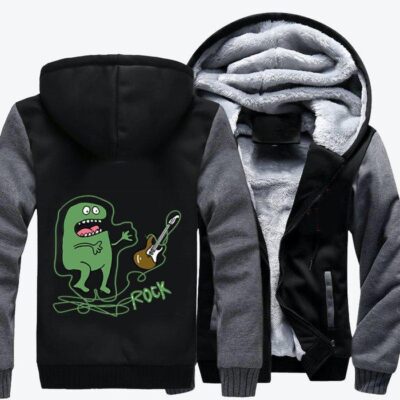 Little Monsters Playing Rock And Roll Rock and roll Fleece Zip Hoodie Jacket 2