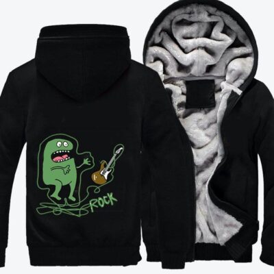 Little Monsters Playing Rock And Roll Rock and roll Fleece Zip Hoodie Jacket 3