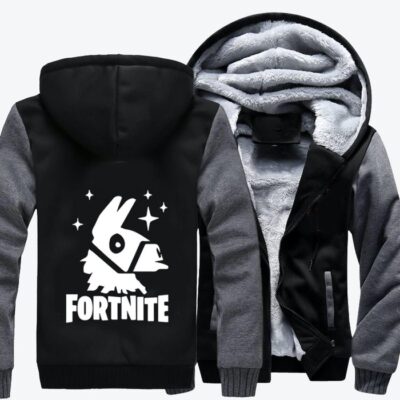 Loot Llama Fortnite Fleece Zip Hoodie Jacket 2