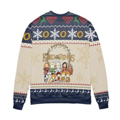 Lord Of The Rings Cute Chibi Characters Ugly Christmas Sweater 2
