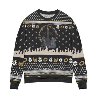 Lord Of The Rings Journeys In Middle Earth Ugly Christmas Sweater Black 1
