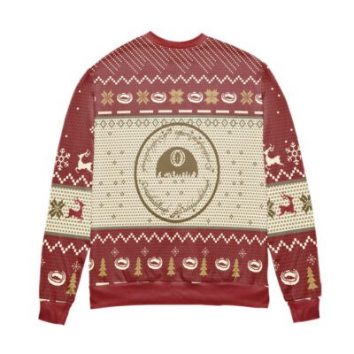 Lord Of The Rings You Shall Not Pass Reindeer Pine Tree Pattern Ugly Christmas Sweater 1