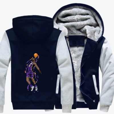 Los Angeles Lakers James Basketball Fleece Zip Hoodie Jacket