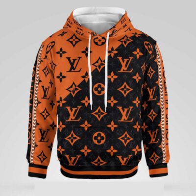 Louis Vuitton Orange Unisex Hoodie For Men Women LV Luxury Pullover NH238
