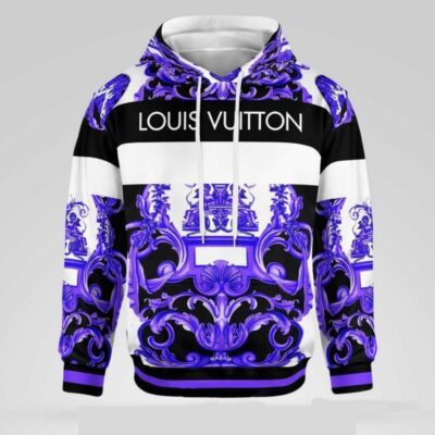 Louis Vuitton Purple Unisex Hoodie For Men Women LV Luxury Pullover NH231