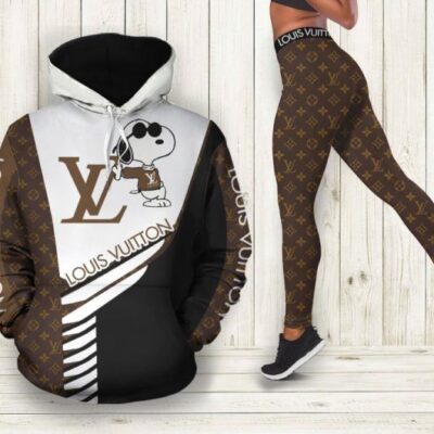 Louis Vuitton Snoopy Hoodie Legging Set Luxury LV Disney GIfts For Women